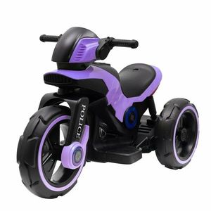 Dětská elektrická motorka Baby Mix POLICE fialová obraz