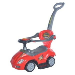 Dětské odrážedlo s vodící tyčí 3v1 Baby Mix Mega Car červené obraz