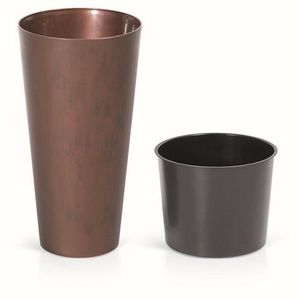 Květináč TUBUS SLIM CORTEN s vkladem 30 cm, patinující ocel obraz