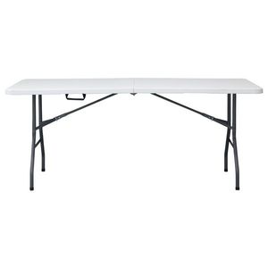 Autronic Zahradní stůl, kov, plast, bílá, AZ-K1002 WT obraz