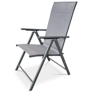 Autronic Zahradní židle, kov, textil, šedá, AZC-S1116 GREY obraz