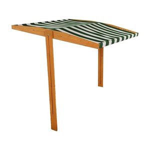 Stříška pro dětské dřevěné pískoviště Baby Mix 120x120 cm zeleno-bílá obraz