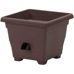 Plastia Bergamot Samozavlažovací Květináč - 25x25 cm čokoládový, 25 x 25 cm obraz