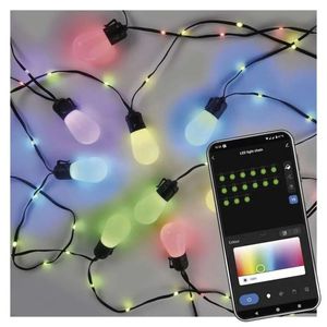 EMOS GoSmart RGBIC LED světelný řetěz 12W s WiFi - 15× párty žárovky, 15m ZIW17FR obraz