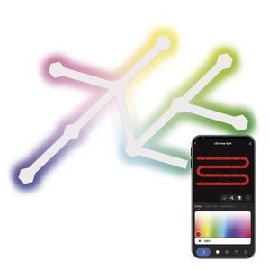 EMOS GoSmart RGBIC Bílé LED nástěnné svítidlo Lines 34W s WiFi, 9 kusů ZIW249R obraz