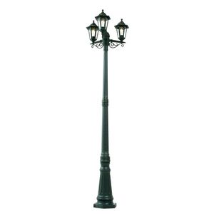Klasická venkovní lucerna tmavě zelená 217 cm 3-světla IP44 - New Haven obraz