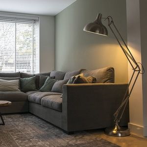 Designová stojací lampa ocel - Hobby obraz