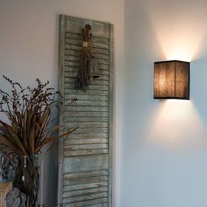 Rustikální nástěnná lampa černá - Vete obraz