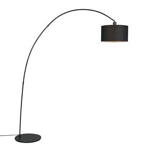 Moderní oblouková stojací lampa černá - Vinossa obraz