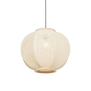 Smart Pendant Lamp Natural Fabric 48 cm Incl. Wifi G95 - Rob obraz