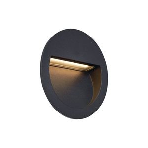 Moderní zapuštěné nástěnné svítidlo černé vč. LED IP65 - Gem obraz