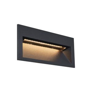 Moderní zapuštěné nástěnné svítidlo černé 16 cm vč. LED IP65 - Mert obraz