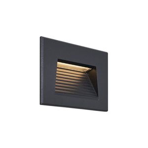 Moderní zapuštěné nástěnné svítidlo černé 11, 5 cm vč. LED IP65 - Trem obraz