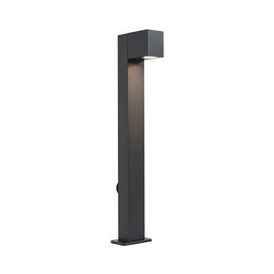 Moderní venkovní stojací lampa černá 65 cm se zásuvkou IP44 - Baleno obraz