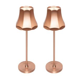 Sada 2 retro stolních lamp měděných dobíjecích IP44 - Granny obraz