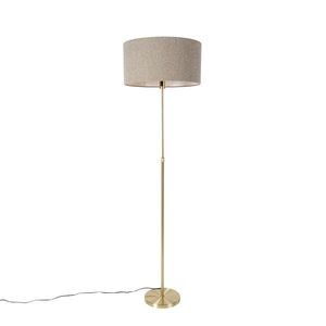 Stojací lampa nastavitelná zlatá sbouclé stínidlem taupe 50 cm - Parte obraz