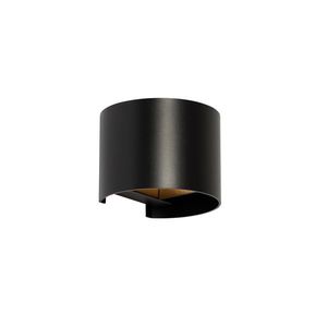 Moderní nástěnná lampa černá kulatá - Edwin obraz