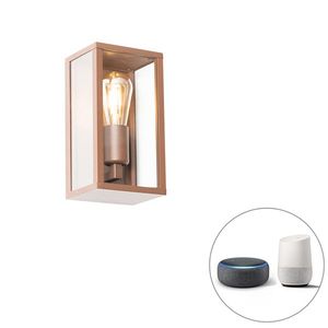 Chytrá nástěnná lampa rezavě hnědá 26 cm IP44 vč. Wi-Fi ST64 - Charlois obraz