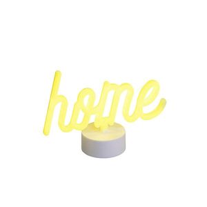 Neonová stolní lampa žlutá Home vč. LED - Home obraz