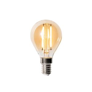 E14 stmívatelná LED žárovka P45 zlatá 3W 250 lm 2200K obraz