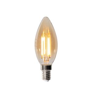 E14 stmívatelná LED žárovka B35 zlatá 4W 450 lm 2200K obraz