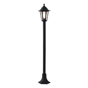 Klasické venkovní sloupkové svítidlo černé 122 cm IP44 - New Haven Hammered obraz