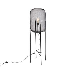 Moderní stojací lampa černá - Bliss Mesh obraz