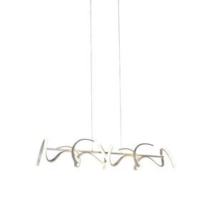 Designové závěsné svítidlo stříbrné stmívatelné vč. LED - Krisscross obraz