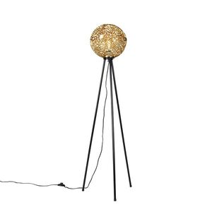 Stojací lampa Art Deco trojnožka zlatá - Maro obraz