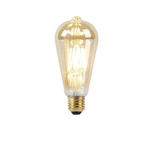 LED žárovka E27 ST64 Dim to Warm zlatá 8W 806lm 2000-2700K obraz