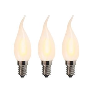 Sada 3 LED matných svíček E14 BXS35 1W 2200K obraz