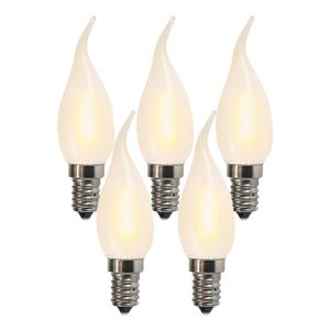 Sada 5 LED matných žárovek E14 BXS35 1W 100 lumenů 2200K obraz
