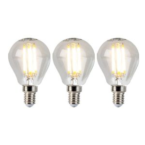 Sada 3x stmívatelných LED žárovek E14 Globe P45 5W 470lm 2700K obraz