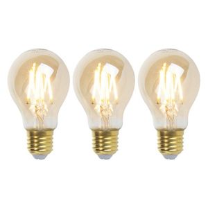 Sada 3 stmívatelných LED žárovek E27 Goldline 5W 380lm 2200K obraz
