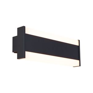 Moderní nástěnné svítidlo černé 30 cm vč. LED CCT IP54 - Vanya obraz
