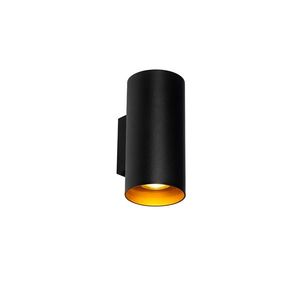 Designová nástěnná lampa černá se zlatem - Sab obraz