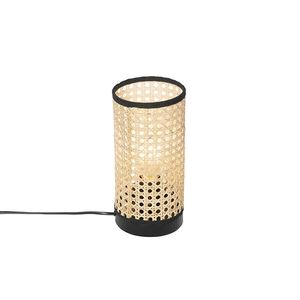Rustikální stolní lampa z ratanu - Kata obraz