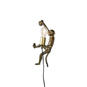 Zlatá nástěnná lampa opice - Animal Monkey obraz
