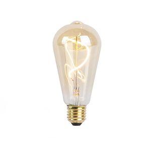 E27 Stmívatelná LED spirálová žárovka ST64 zlatá 4W 270lm 2100K obraz