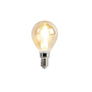 E14 Stmívatelná LED žárovka P45 zlatá 3, 5W 330lm 2100K obraz