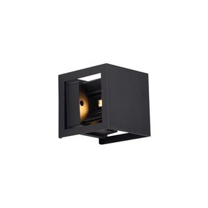 Moderní nástěnné svítidlo černé vč. LED IP44 - Edwin Quadro obraz