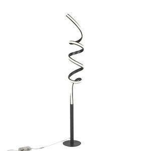 Designová stojací lampa černá vč. LED a stmívače - Twisted obraz