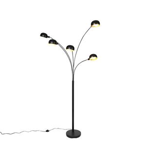 Designová stojací lampa černá 5-světlo - Sixties obraz