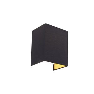 Moderní nástěnná lampa černá a zlatá - Vete obraz