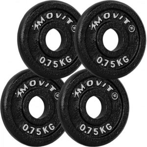MOVIT sada 4 kusů závaží - 0, 75 kg litina obraz