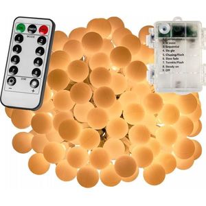 VOLTRONIC Párty osvětlení - 5 m, 50 LED diod, teple bílé, na baterie obraz