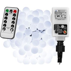 VOLTRONIC® 67307 Párty osvětlení - 10 m, 100 LED diod, studeně bílé + ovladač obraz