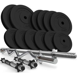 Physionics 91846 PHYSIONIC Vzpěračský set se závažím, hvězdicové zámky, 45 kg obraz