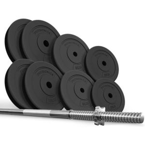 Physionics 92690 PHYSIONICS Vzpěračský set se závažím 165 cm, 60 kg obraz