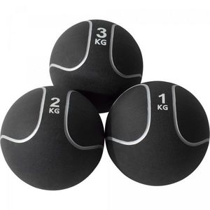 Gorilla Sports Medicinbal set Black Silver, 6 kg obraz